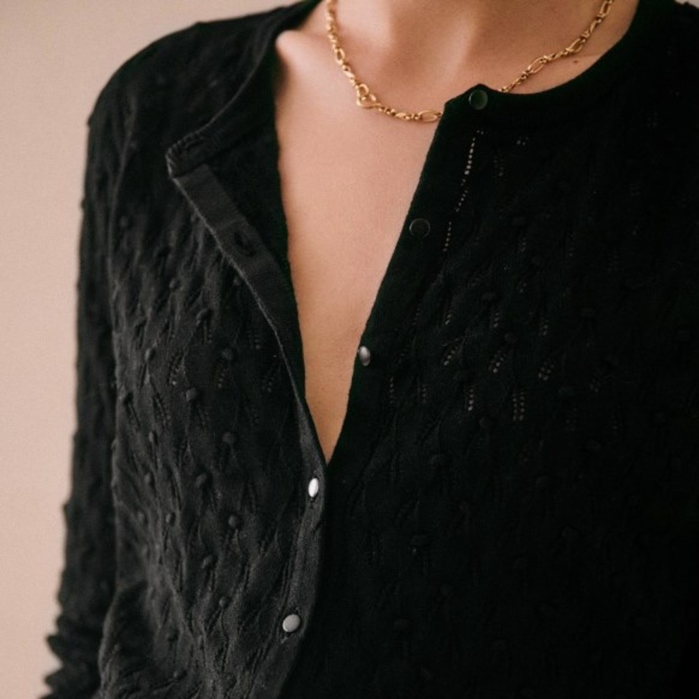 Sezane Philippe black top size xs